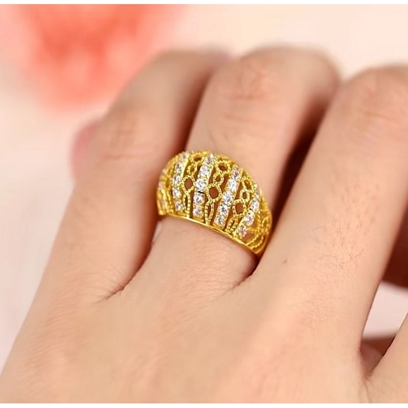 Cincin Batu Emas 916 CR9035-K - Image 3