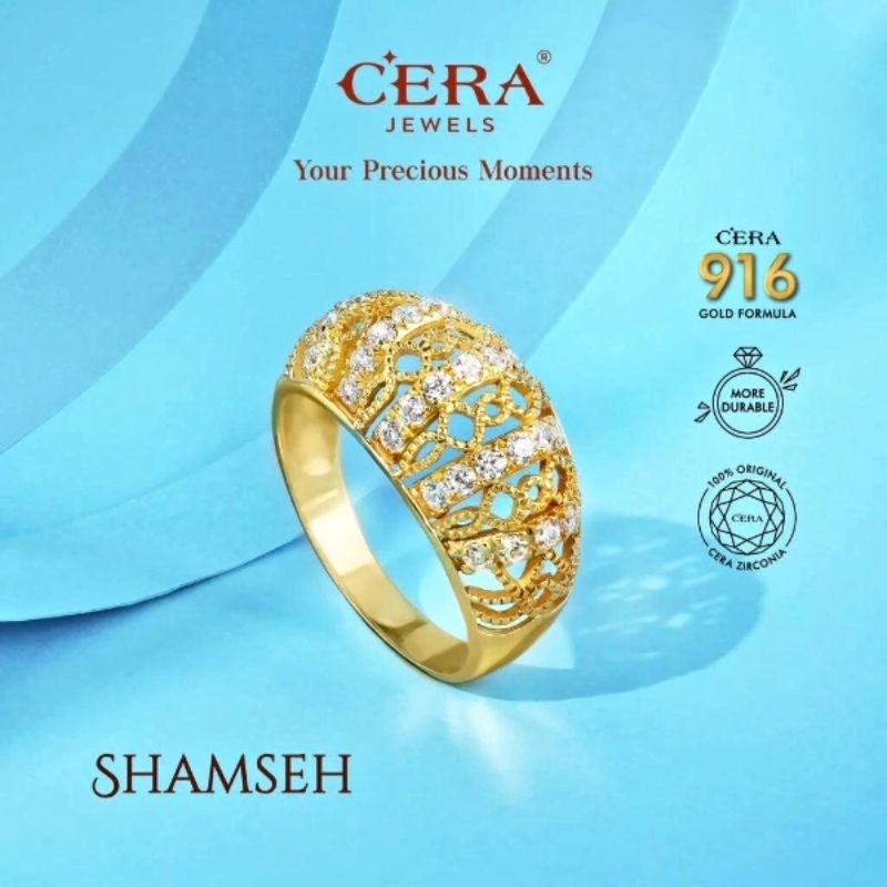 Cincin Batu Emas 916 CR9035-K