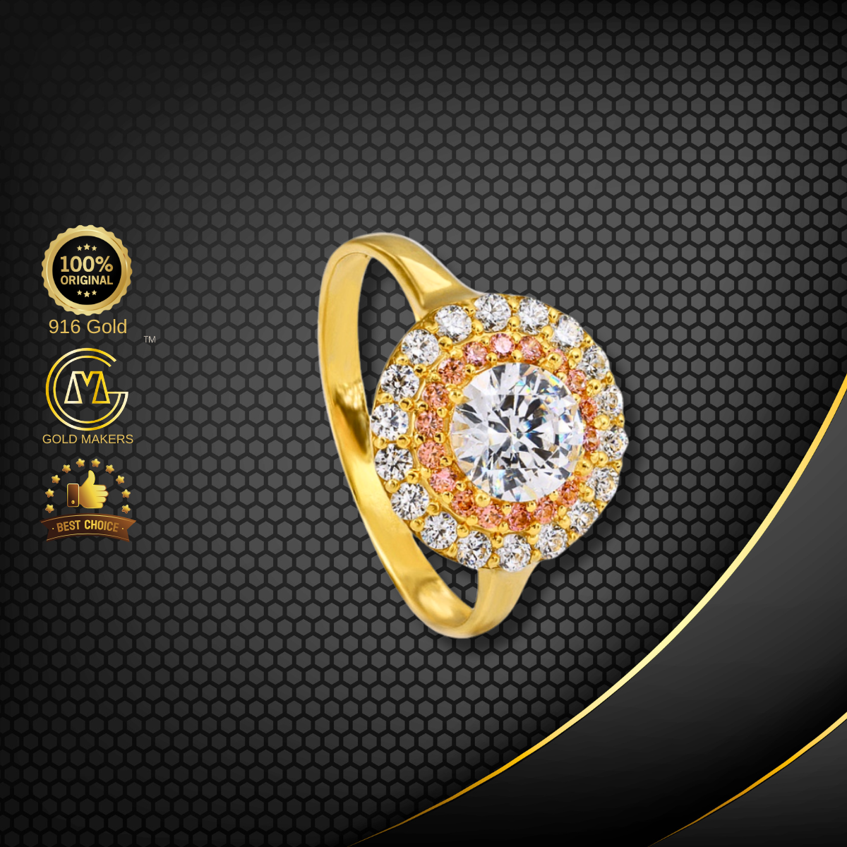 Cincin Batu Emas 916 S9074