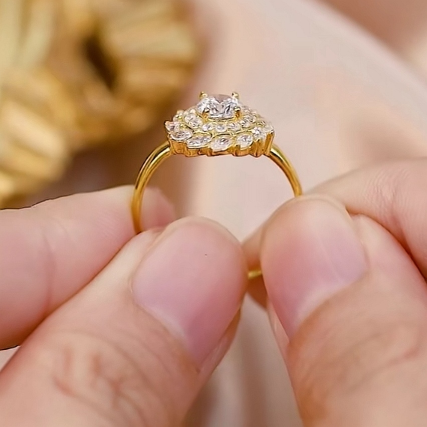 Cincin Batu Emas 916 S9097 - Image 4