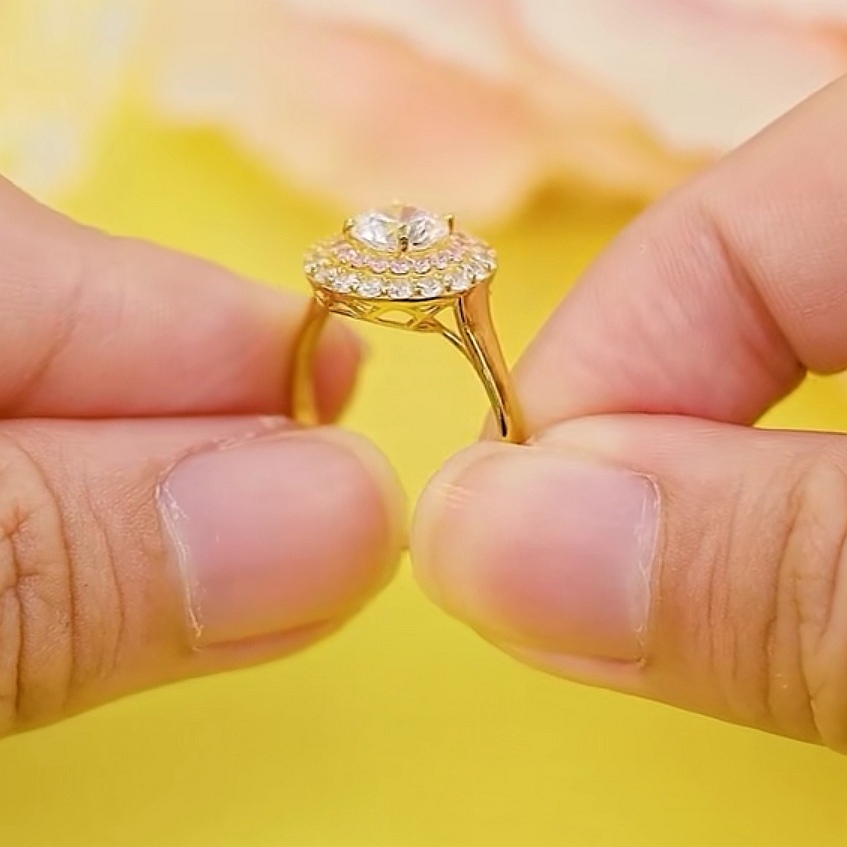 Cincin Batu Emas 916 S9074 - Image 3