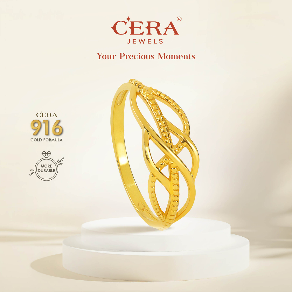 CERA 916 Gold Maze Ring GR9026-A