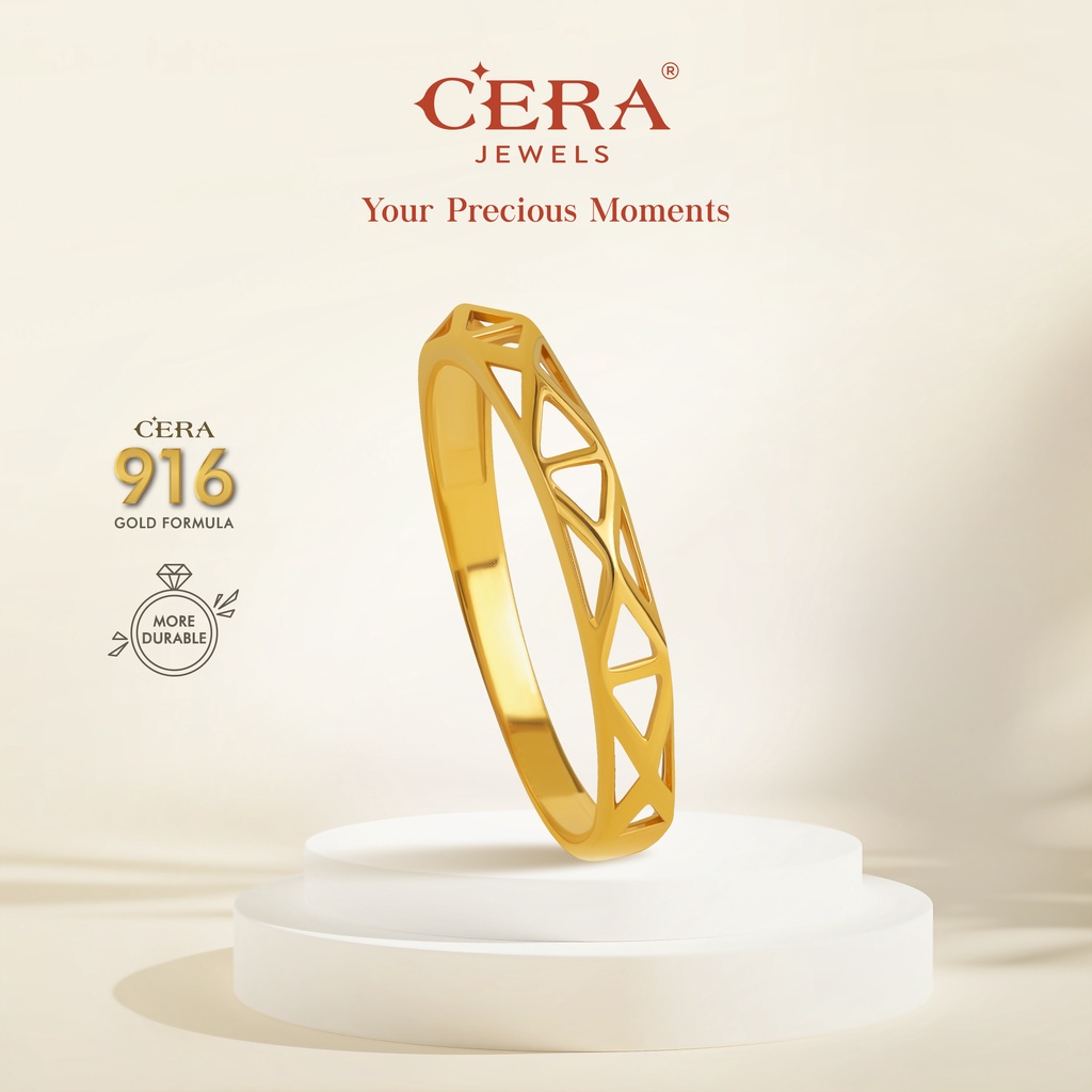 CERA 916 Gold Ternion Ring GR9004-F