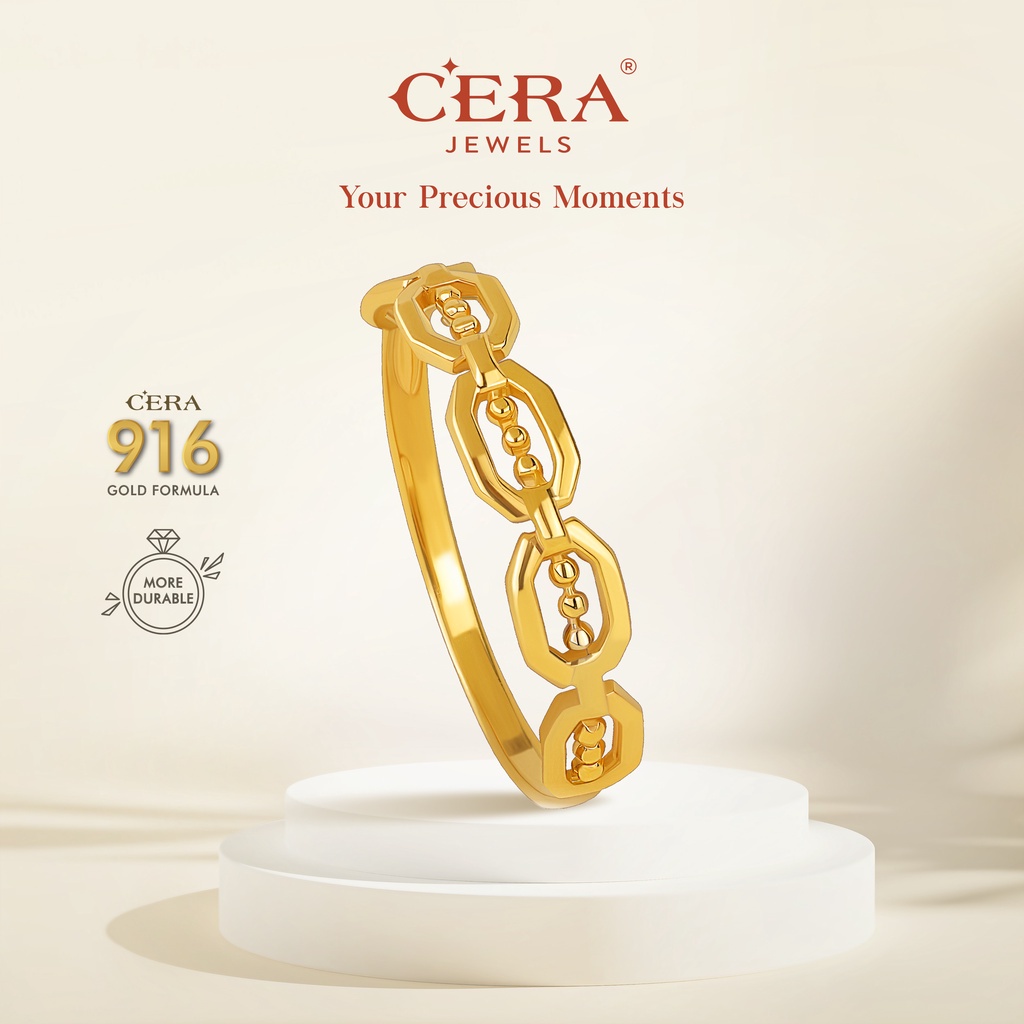 CERA 916 Gold Datura Ring GR9008-A
