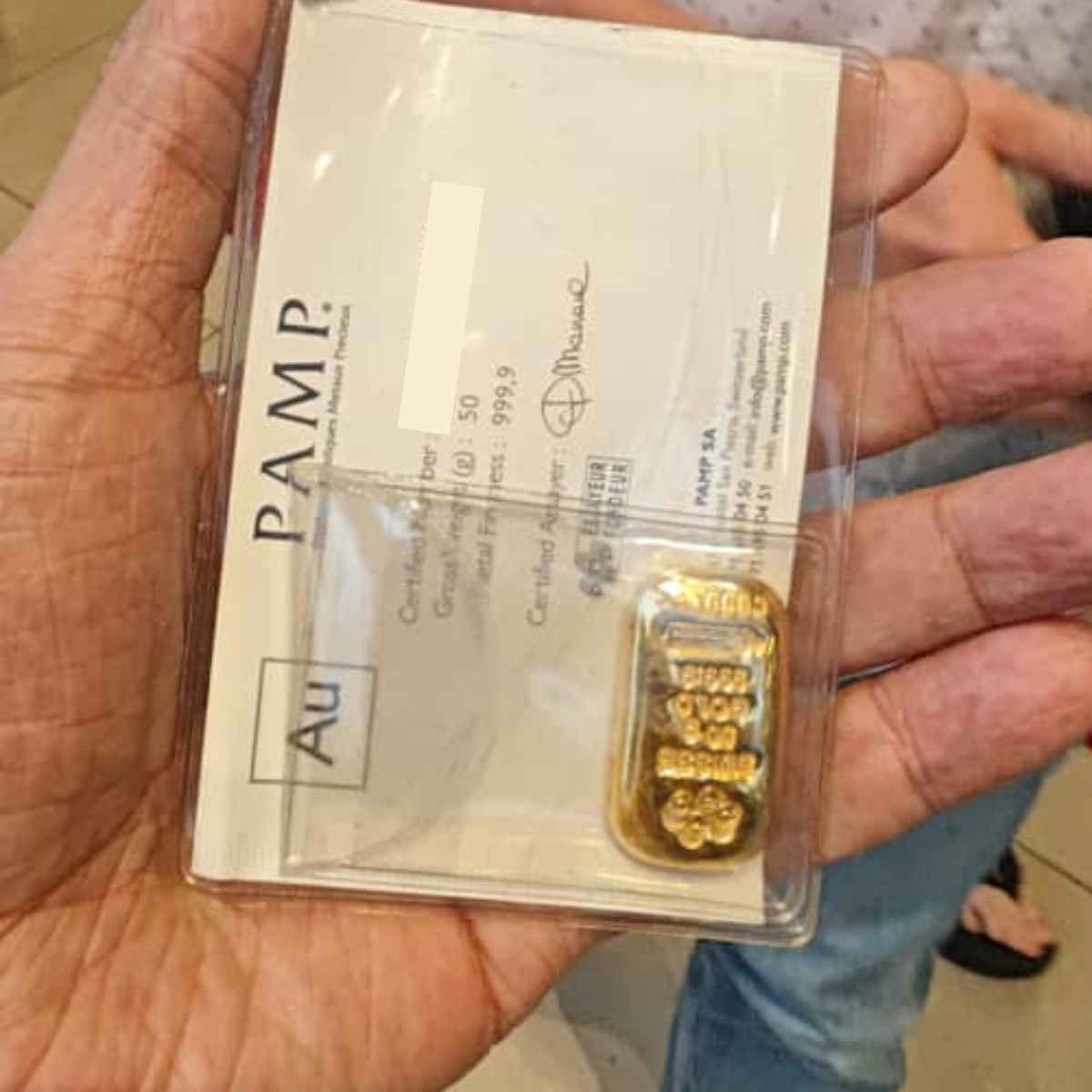 PAMP Suisse 999.9 Gold Cast Bar 50g - Image 2