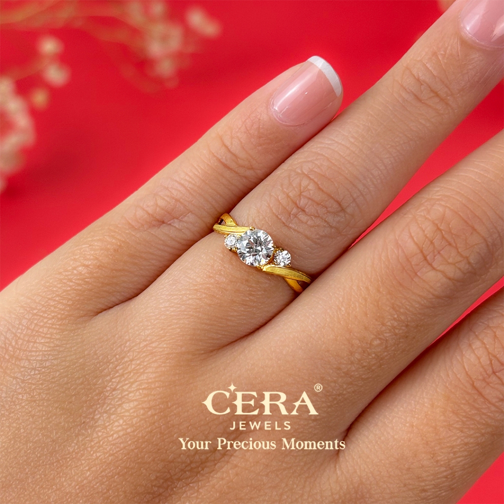 Cincin Batu Mysterious Hymn Emas 916 S9042 - Image 2